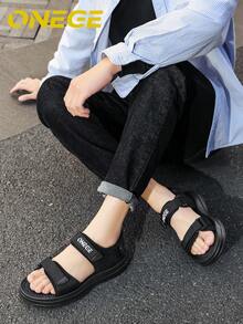 1 Pair Men's Anti-Slip Sandals, Summer Outdoor Fashion Driving Casual Beach Shoes - Black - View 9