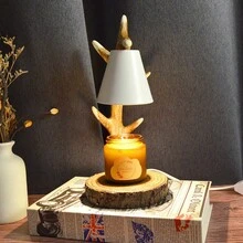 1/2 Piece Antler Scented Candle Melt Wax Lamp, Candle Heater, Iron Candle Light With Timer, Electric Candle Heater Suitable For Candle Heater, Gift For Mom, Bedroom Home Decoration, 2/4/8H Timer - 2pcs - View 4