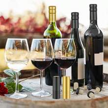 Wine Sealer For Wine Bottles - 50 Pcs PVC Heat Shrink Capsules T-Shape Cork Stopper With Black Plastic Top For Cellar And Home Use - -pVC Heat Shrink Capsules and Corks- - View 7