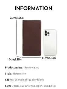 HOVI'S Men's PU Leather Zipper Wallet, Short Wallet With Coin Pouch And Multiple Card Slots - Coffee Brown - View 8