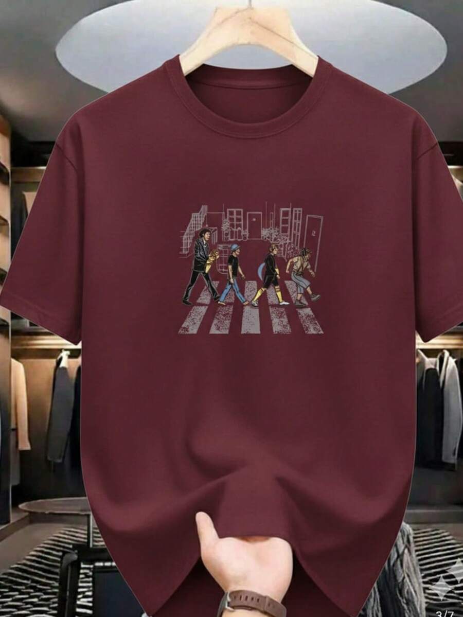 Camiseta turma do CHAVES dia a.dia 100% algodão - bordô - Visão 1