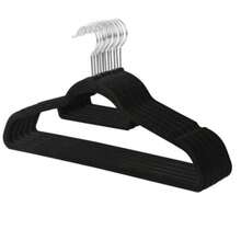 10 Premium Non-Slip Velvet Clothes Hangers - Black - View 8