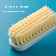 Plastic Long-Handled Shoe Brush, Hangable Plastic Shoe Cleaning Brush, Multi-Functional Plain-Colored Cleaning Brush, Does Not Damage Shoes, Soft Bristles Do Not Hurt Hands - Blue - View 7
