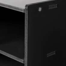 SHIOUCY 4-stufiger Schreibtisch-Organizer mit 2 aufrechten Abschnitten, Weiß-PVC-Datei-Organizer mit vertikalen und horizontalen Fächern, 4+2 Tier Heavy-Duty PVC Desktop File Organizer mit 6 Fächern & 2 Schubladen, 10.0KG Kapazität - Einzelstück - Übersicht 10