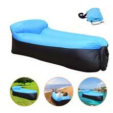 Lazy Inflatable Sofa Inflated Quickly Without Tools, Ergonomically Designed. Portable For Outdoor Camping And Automatically And Quickly Inflate. Device To Prevent Side Flips During Camping. For Outdoor Camping Inflatable Beds And Is A Must-Have Gift For Outdoor Enthusiasts. - Baby Blue - View 4