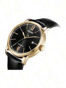 CITIZEN Reloj de cuarzo casual y clásico impermeable para hombres con calendario, reloj analógico minimalista de moda, regalo para hombres - Negro - Ver 4