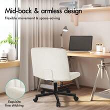 Home Office Chairs - Beige - View 6
