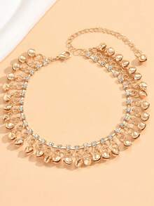 1 chiếc vòng chân chuông thời trang tối giản, đa năng, phù hợp cho các cô gái tuổi teen, đi biển, đi nghỉ mát. - vòng chân có chuông - Xem 4