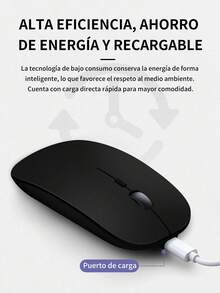 2 piezas Ratón inalámbrico de computadora silencioso de 2.4 GHz con receptor USB BT5.0/3.0, mouse Bluetooth portátil recargable de 4000 DPI - Tipo de Enchufe A USA (110-127V) - Ver 6