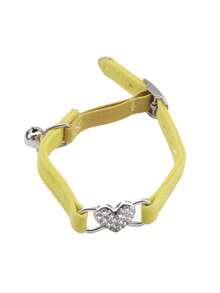 Collar suave ajustable con campana para mascotas - Elegante para perros pequeños, gatos y gatitos - Multicolor - Ver 20