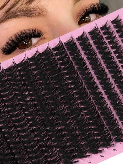 280 Ultra-Thin Individual Lash Clusters, Natural And Long, DIY Graftable Eyelashes, Lightweight And Natural, Suitable For Beginners, DIY Individual Lash Clusters, Suitable For Daily Makeup