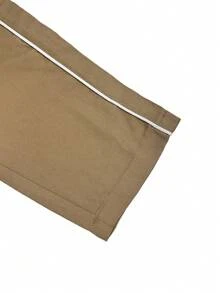 1pc Tween Girls' Casual Versatile Straight Leg Pants, Suitable For Spring, Summer, Autumn & Winter - Khaki - View 6