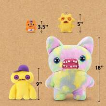 Spin Master Fugg Life系列9英寸玩偶，Sir Splodge A Lot/Squidge/Sasquoosh，长着类似人类牙齿的滑稽丑陋怪物，奇特收藏玩具，青少年、成人及怪异玩具爱好者的礼物 - 彩色 - 查看 11