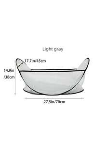 Pet Hair Collection Bag, Pet Grooming Cloak, Prevent Pet Hair Falling On The Ground, Household Dog Cat Hair Collection Bag, Portable Pet Grooming Tent, Adjustable Pet Grooming Kit, Simple Dog Cat Hair Trimming Auxiliary, Pet Supplies - Light Grey - View 5
