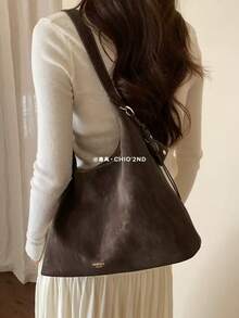 Chio2nd 秋雾手提包，2026新款大容量通勤单肩斜挎包（女士款） - 棕色 - 查看 5