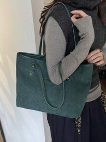 Large-Capacity Versatile Shoulder Bag. 2026 New Model. Retro And Versatile Style Bag. Elegant Women's Bag. - Green - View 5