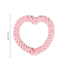 1件粉色和蓝色棉绳咀嚼玩具，情人节宠物用品 - 淺粉色 - 查看 10