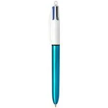 4 Color Shine Retractable Ballpoint Pen 1.0 Mm Medium Point Long-Lasting Ink 3-Count In Assorted Ink - -Màu sắc ánh kim đa dạng- - Xem 4
