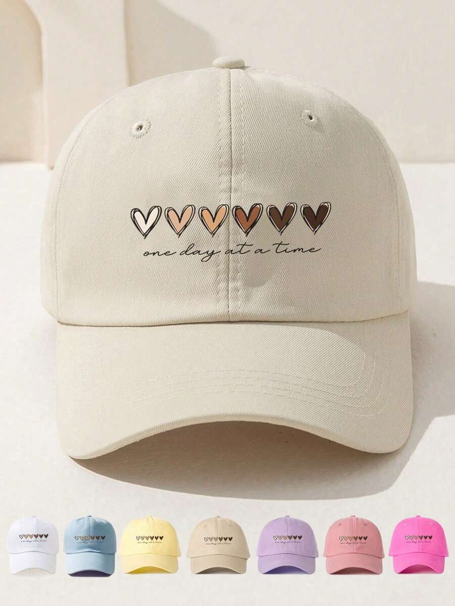 ✨1pc Outdoor Printed Heart Gradient English Letter Adjustable Baseball Cap, Sunblock Casual Hat Suitable For Spring And Autumn Travel, Beach Holiday, For Women, Y2K Style, Valentine's Day ,Hats For Women,Women Baseball Cap,Trucker Hats For Women,Beach Hat,Gorras Para Hombre,Heart Gradient Cap,Y2K Baseball Hat,Valentine Hat,Sunblock Women Cap,Letter Print Hat,Beach Holiday Cap,Spring Autumn Hat,Adjustable Y2K Cap,Outdoor Valentine Cap,Gradient Letter Hat - A - 查看 1