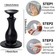 Tapón de puerta adhesivo de silicona, tapones de puerta de 4 paquetes para la parte inferior y superior de la puerta, silencioso sin taladro para mantener la puerta abierta para la pared Baseboard Baño Dormitorio (transparente) - Bloqueador de puerta silencioso - Ver 7