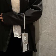 Sequins,Diamond Foldable Phone Case, Fashionable Phone Case, Apple Phone Case, Suitable For Women, Lightweight, Slim, Convenient, Protective Cover, With Lanyard, Elegant, Stylish - Multicolor - View 4