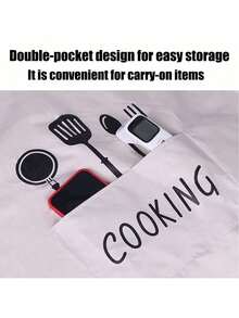 1pc Adult Waterproof Apron With Side Towel, Adjustable Unisex Cooking Baking Graduation Father's Day Practical Gift - Multicolor - View 7