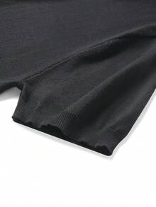 Camisa polo de punto de unicolor de manga corta de verano para hombres GRDR, adecuada para salidas de verano, esencial para un estilo de moda - Negro - Ver 6