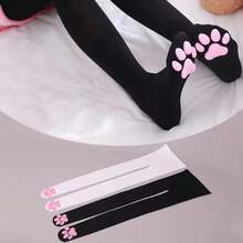 New Cat Paw Socks For Women And Girls, Kawaii 3D Cat Claw Toe Socks, Cute Gift, Lolita Paw Pads, Cat Paw Pad, Thigh-High Socks UXGA - White - 查看 5