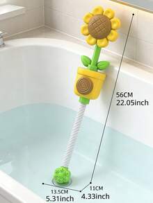 Kids Sunflower Shower Head Toy, Infant Bathtub Game Manual Press Adjustable Sprinkler Bath Tub Interactive Water Spray Party Filler, Bath Toy, Baby Toy, Bathing Toy, Baby Bath Toy, Baby Essentials, Baby Girl, Toddler Toy, Baby Boy, Baby Supplies, Baby Girl Toy, Girl Toy, Newborn Toy, Children Toy, Autism Sensory Toy, Baby Gift, Newborn Essentials, Baby Accessories - Sunflower Shower Head - View 10