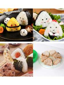 1set 6 Cavity Triangle Rice Ball Mold, DIY Triangle Sushi Mold, Onigiri Maker, Sushi Press Rice Sushi Making Gadget Press,Triangle Sushi Mold, Onigiri Rice Ball Press Maker Non-Stick Sushi Maker, Tools For Seaweed Cilantro Rice Balls, 6 Cavity Rectangulars Design,It's Non-Stick,Easy To Clean And Release - View 7