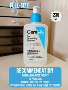 CeraVe SA温和洁面霜，适用于干燥、粗糙、肤色不均的肌肤，有30毫升/236毫升两种规格。这款0.5%水杨酸凝胶洁面乳蕴含3种必需神经酰胺、透明质酸和烟酰胺，温和去除角质。 - 適樂膚水楊酸溫和嫩膚泡沫潔面啫咖哩 - 查看 9