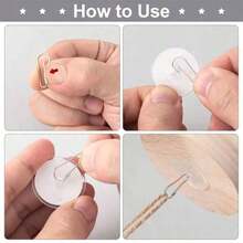 10pcs Mini Transparent Adhesive Hooks, Seamless Hanging Flag Hooks For Valentine's Day Party, Wall Storage Hooks, Party Decor Accessories, DIY Home Decor Hanging Hooks, Ceiling Hooks - Clear - View 5