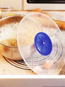 1个硅胶防溅罩，适用于搅拌碗，防止鸡蛋、面糊和酱汁飞溅，非常适合圣诞节、万圣节、感恩节和情人节的烹饪准备，适用于手动和电动搅拌器，防溅罩 - 彩色 - 查看 7