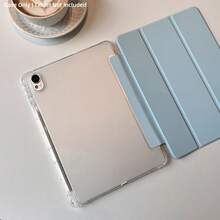 哑光透明三折平板电脑保护套，适用于荣耀Pad X8a，带笔槽，全方位防震，透明TPU软壳，带笔槽，简约休闲时尚，兼容Pad 2/Pad SE 11英寸，兼容荣耀Pad X9A/X9 Pro 11.5英寸，兼容华为MatePad SE 11英寸 - 筆槽款 - 查看 40
