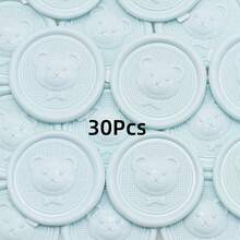 30 miếng dán hình gấu thắt nơ bằng sáp - Miếng dán niêm phong phong bì, lý tưởng cho các bữa tiệc trẻ em, sinh nhật lần thứ nhất của bé, thiệp mời, Giáng sinh, quà tặng, các bữa tiệc. - Nhãn dán niêm phong sáp hình gấu thắt nơ - Xem 11