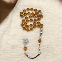 33pcs 10mm Glass Beads Bracelet, Muslim Prayer Beads, Middle Eastern Arabic Style - Multicolor - View 2