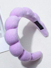 1pc French Cloud Headband, Women's High Crown Wide-Brim Facial Wash Styling Headband. Suitable As A Christmas, Valentine's Day And New Year Gift - Multicolor - View 3