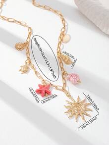 1 chiếc vòng cổ mặt trời thủ công, vòng cổ mặt trời Sealife mùa hè, phụ kiện trang sức bãi biển phong cách kỳ nghỉ (hình dạng và màu sắc có thể thay đổi ngẫu nhiên) - Nhiều màu - Xem 3