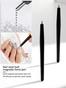 5-In-1 Cat Eye Nail Art Tool Set, Including Magnetic Pen + Double-Ended Magnet + Nail Ruler + Dotting Pen + Petal Pen, Professional Cat Eye Manicure Supplies - Multicolor - View 7