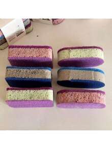 彩色双面洗碗海绵，适用于清洗锅碗瓢盆和餐具，吸水性强，经久耐用，有效清洁厨房用具，轻松去除顽固污渍，是送给妈妈的绝佳母亲节礼物 - 彩色 - 查看 6