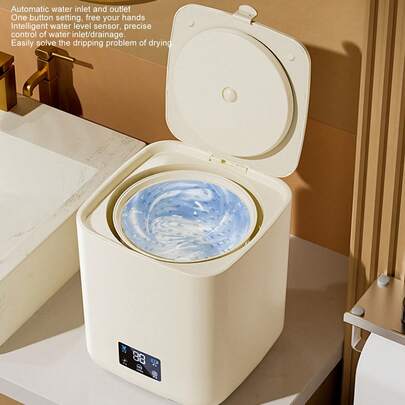Lavadora pequeña automática de 7 litros, lavadora portátil de gran capacidad para dormitorios, apartamentos familiares y autocaravanas.