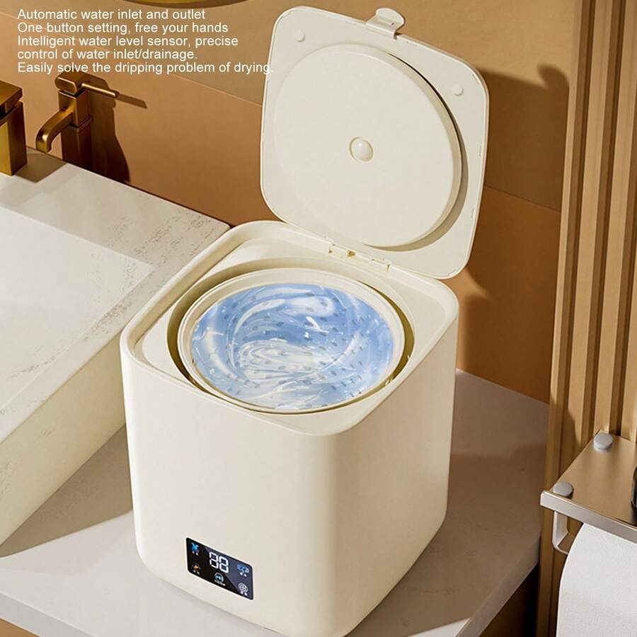 Lavadora pequeña automática de 7 litros, lavadora portátil de gran capacidad para dormitorios, apartamentos familiares y autocaravanas. - Tipo de Enchufe A USA (110-127V) - Ver 1
