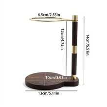 Wooden Hand Drip Coffee Filter Holder With Handle, Heat-Resistant Base, Essential For Coffee Lovers - Rust Brown - View 6