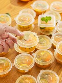 Disposable Passion Fruit Seasoning Box, Dipping Sauce Box, Spice Box, Lemon Refrigerator Box, And Small Packaging Scallion Ginger Takeout And Commercial Refill Box - Multicolor - View 2