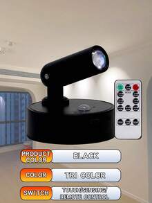 LED Rechargeable Wall Lamp, Magnetic Spotlight, Dimmable Painting Light, Bedside Reading Lamp, Eye-Care Bedroom Night Light, Wireless No-Punch, 360° Rotatable Touch Control, With 2000mAh Lithium Battery, Non-Waterproof ABS And Plastic - Rotating Spotlight - View 18