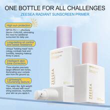 Zeesea Base de maquillaje con protector solar radiante: protector solar, contorneado, nutrición y maquillaje de larga duración. - Natural - Ver 4