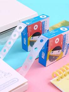 250pcs Reinforced Hole PVC Loose-Leaf Sticker Labels, Round Stickers - Protect Your Binder Books! - Multicolor - View 9