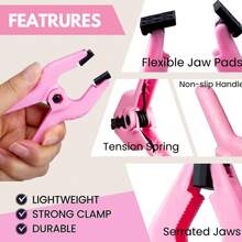 Miliocry 2/4/6/8/10 piezas Pinzas de resorte resistentes, Pinzas para de globos, Abrazaderas giratorias desmontables, Pinzas de fondo, Pinzas pequeñas, Adecuadas para manualidades, carpintería, fotografía de fondo - Multicolor - Ver 4