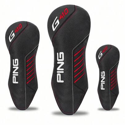 1 pieza Funda moderna para cabeza de palo de golf con diseño digital - Patrón vibrante negro para palos de madera y híbridos | Regalo de golf premium para entusiastas exigentes