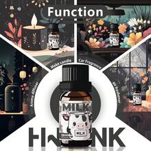 HWLINK 10ml Aceite Esencial de Leche Aceite de Fragancia para Hacer Velas, Aromaterapia, Fragancia para Coche, Adecuado para Humidificador/Difusor, Regalo de Vacaciones - Leche - Ver 3
